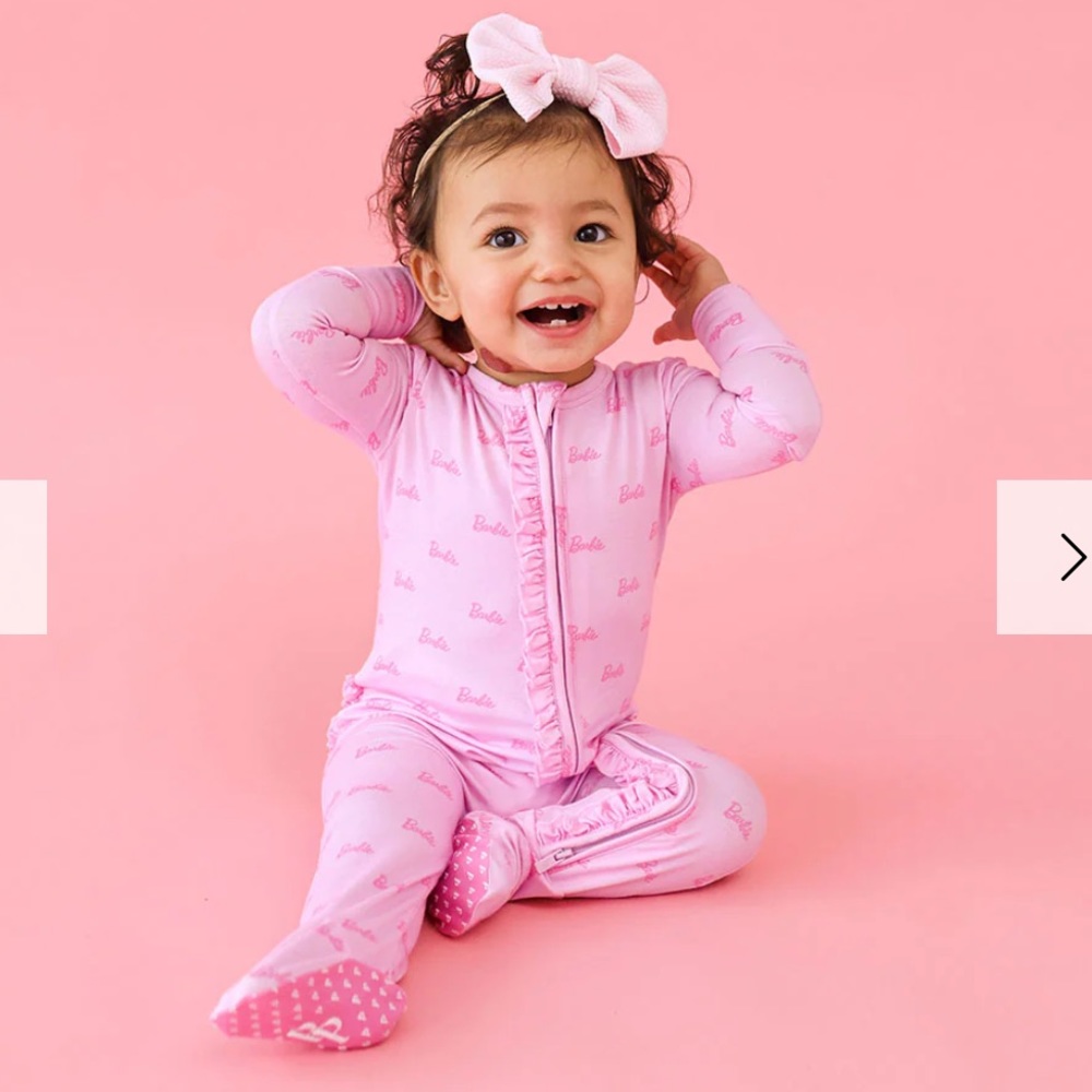 Posh peanut Pastel' Barbie Footie Ruffled Zippered One Piece